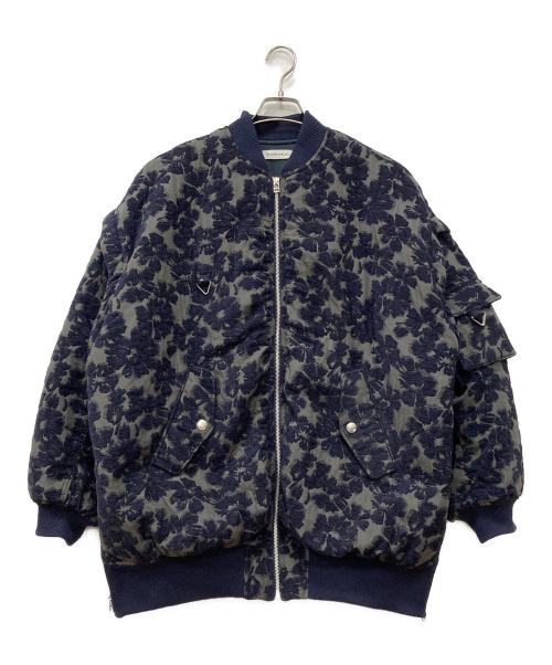 MAISON SPECIAL（メゾンスペシャル）MAISON SPECIAL (メゾンスペシャル) フラワージャガードブルゾン ネイビー サイズ:FREEの古着・服飾アイテム