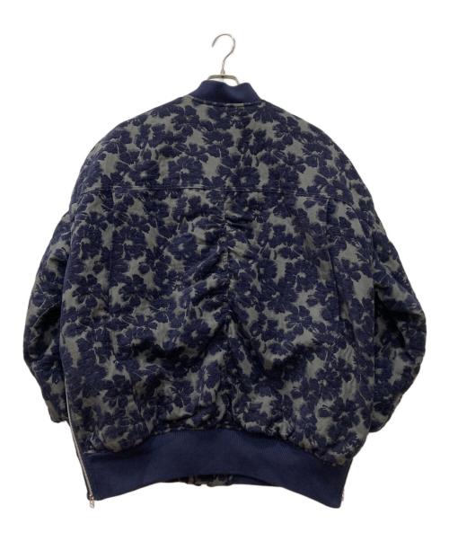 MAISON SPECIAL（メゾンスペシャル）MAISON SPECIAL (メゾンスペシャル) フラワージャガードブルゾン ネイビー サイズ:FREEの古着・服飾アイテム