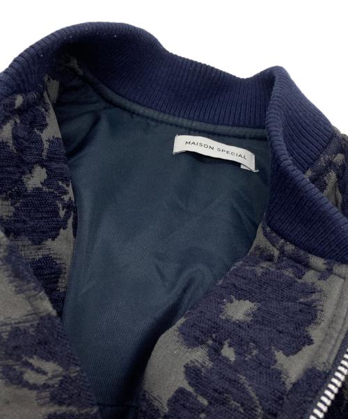 MAISON SPECIAL（メゾンスペシャル）MAISON SPECIAL (メゾンスペシャル) フラワージャガードブルゾン ネイビー サイズ:FREEの古着・服飾アイテム