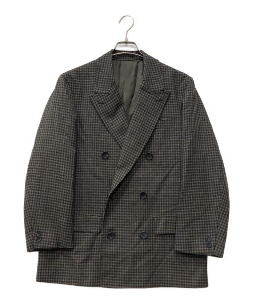 SCYE（サイ）SCYE (サイ) Shetland Wool Tweed D・B Short Coat ブラウン サイズ:38の古着・服飾アイテム