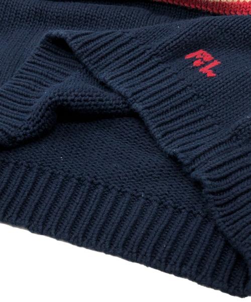 Ralph Lauren POLO SPORT（ラルフローレン ポロスポーツ）Ralph Lauren POLO SPORT (ラルフローレン ポロスポーツ) 星条旗柄ニット ネイビー サイズ:XLの古着・服飾アイテム
