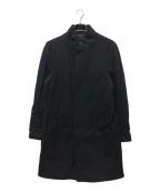 theoryセオリー）の古着「スタンドカラーメルトンロングコート」｜ブラック