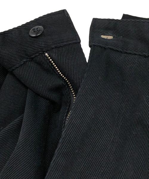 Graphpaper（グラフペーパー）Graphpaper (グラフペーパー) Hard Twill Two Tuck Pants ブラック サイズ:3の古着・服飾アイテム