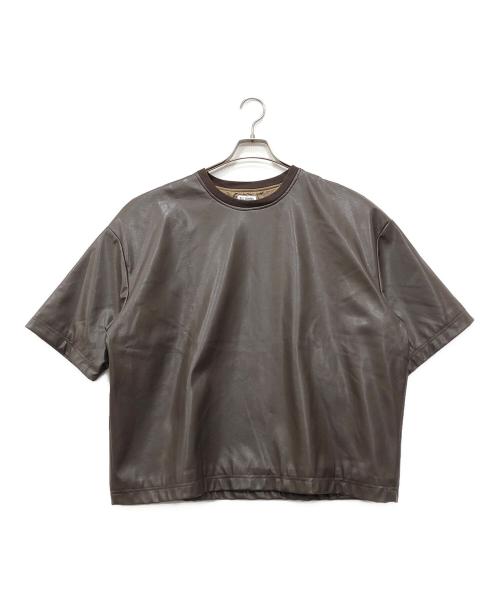 WILLY CHAVARRIA（ウィリーチャバリア）WILLY CHAVARRIA (ウィリーチャバリア) SYNTHETIC LEATHER BUFFALO TEE ブラウン サイズ:Sの古着・服飾アイテム