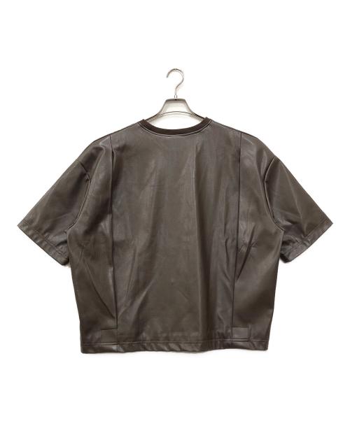 WILLY CHAVARRIA（ウィリーチャバリア）WILLY CHAVARRIA (ウィリーチャバリア) SYNTHETIC LEATHER BUFFALO TEE ブラウン サイズ:Sの古着・服飾アイテム