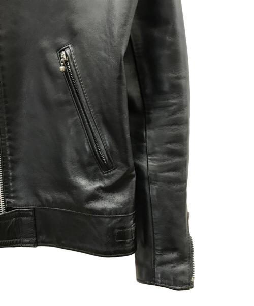 666（666）666 (666) シングルライダースレザージャケット ブラック サイズ:XSの古着・服飾アイテム