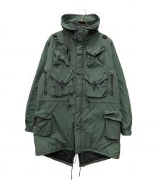 BAL（バル）の古着「MULTI POCKET FISHTAIL COAT」｜グリーン