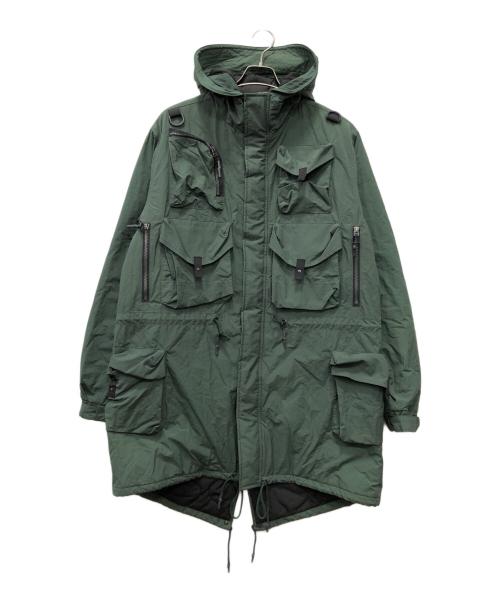 BAL（バル）BAL (バル) MULTI POCKET FISHTAIL COAT グリーン サイズ:Lの古着・服飾アイテム