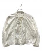 45Rフォーティファイブ・アール）の古着「インドカディ レースのリボンブラウス」｜ホワイト