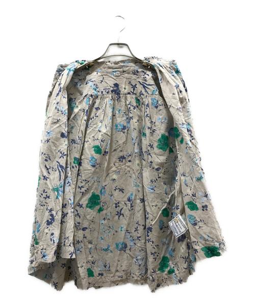 45R（フォーティファイブ・アール）45R (フォーティーファイブアール) ウィンターフラワープリントのくしゅくしゅブラウス グレー サイズ:FREEの古着・服飾アイテム
