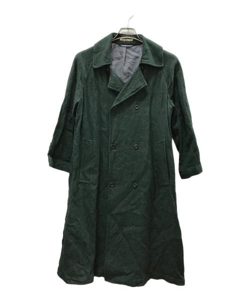 45R（フォーティファイブ・アール）45R (フォーティーファイブアール) リネンダブルコート グリーン サイズ:2の古着・服飾アイテム