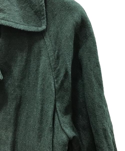 45R（フォーティファイブ・アール）45R (フォーティーファイブアール) リネンダブルコート グリーン サイズ:2の古着・服飾アイテム