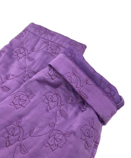 tricot COMME des GARCONS（トリココムデギャルソン）tricot COMME des GARCONS (トリココムデギャルソン) フラワー刺繍デザインシャツ パープル サイズ:Mの古着・服飾アイテム