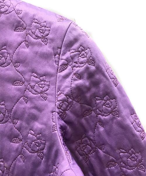 tricot COMME des GARCONS（トリココムデギャルソン）tricot COMME des GARCONS (トリココムデギャルソン) フラワー刺繍デザインシャツ パープル サイズ:Mの古着・服飾アイテム