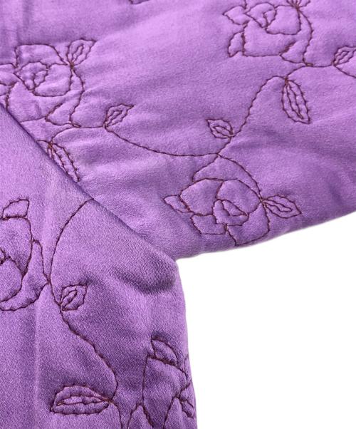 tricot COMME des GARCONS（トリココムデギャルソン）tricot COMME des GARCONS (トリココムデギャルソン) フラワー刺繍デザインシャツ パープル サイズ:Mの古着・服飾アイテム