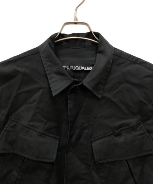 1piu1uguale3（ウノピュウノウグァーレトレ）1piu1uguale3 (ウノピュウノウグァーレトレ) 半袖シャツ ブラック サイズ:3の古着・服飾アイテム