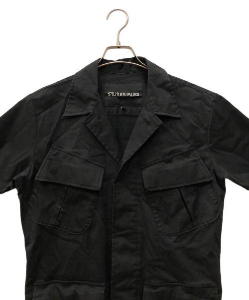 1piu1uguale3（ウノピュウノウグァーレトレ）1piu1uguale3 (ウノピュウノウグァーレトレ) 半袖シャツ ブラック サイズ:3の古着・服飾アイテム