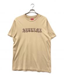SUPREME（シュプリーム）の古着「Old English Rhinestone S/S Top」｜ベージュ