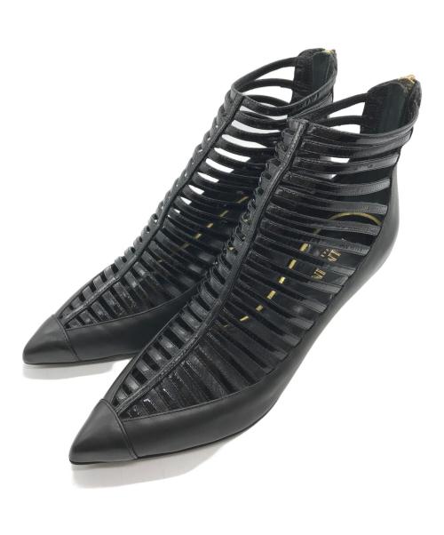 BALMAIN（バルマン）BALMAIN (バルマン) ヒールパンプス ブラック サイズ:37　1/2の古着・服飾アイテム