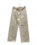 FRAMeWORKフレームワーク）の古着「デニムストレートパンツ」｜アイボリー