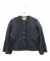 UNITED ARROWS（ユナイテッドアローズ）の古着「パールモチーフノーカラージャケット」｜ネイビー