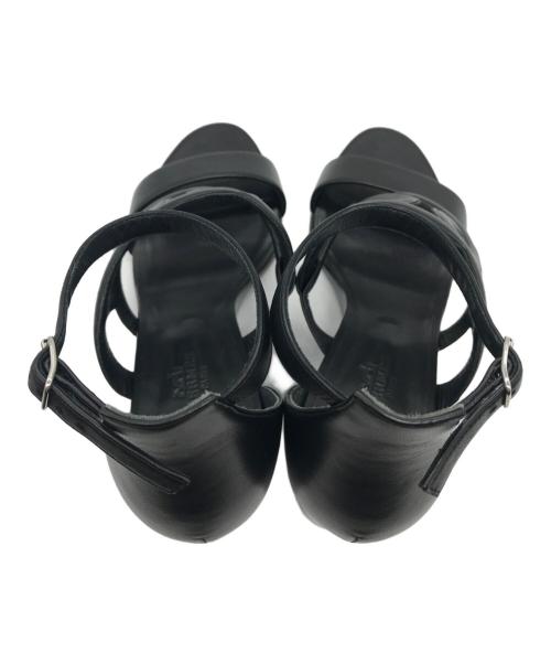 HERMES（エルメス）HERMES (エルメス) ウェッジソールサンダル ブラック サイズ:39の古着・服飾アイテム
