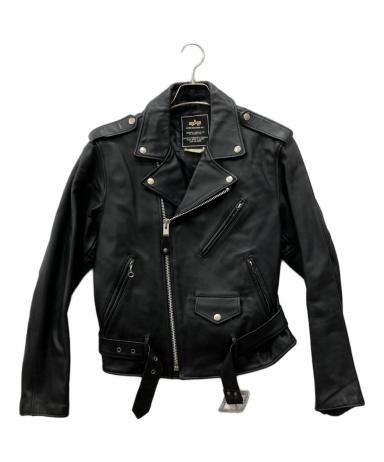 中古・古着通販】ALPHA (アルファ) ライダースジャケット ブラック