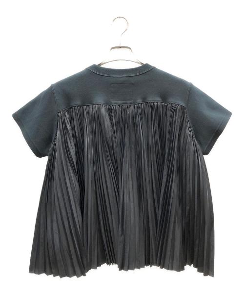 sacai（サカイ）sacai (サカイ) NIKE (ナイキ) ロント ロゴプリント バックプリーツ 半袖Tシャツ ブラック サイズ:Mの古着・服飾アイテム