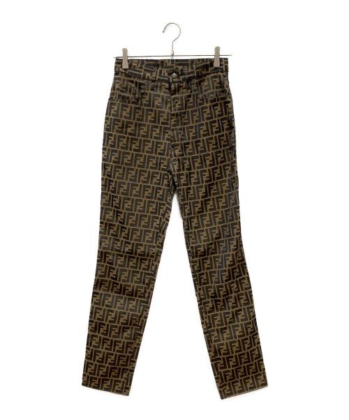 FENDI（フェンディ）FENDI (フェンディ) ズッカ総柄パンツ ベージュ サイズ:Sの古着・服飾アイテム