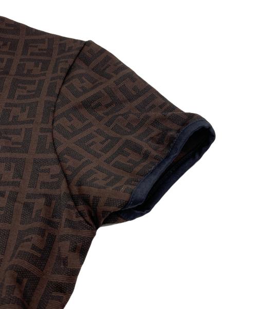 FENDI（フェンディ）FENDI (フェンディ) ズッカ総柄Tシャツ ブラウン サイズ:44の古着・服飾アイテム