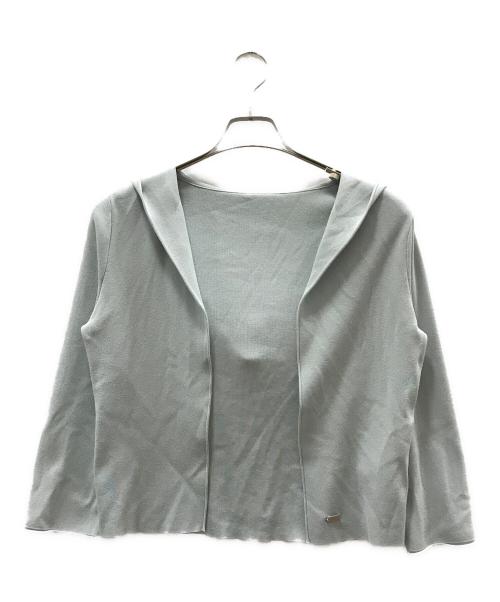 FOXEY（フォクシー）FOXEY (フォクシー) Cardigan Relax Houdie スカイブルー サイズ:40の古着・服飾アイテム