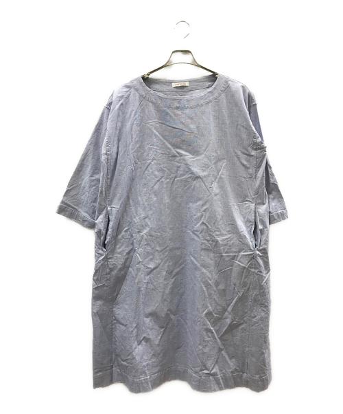 45rpm（45アールピーエム）45rpm (45アールピーエム) MOTTAINAI 7分袖馬比古ワンピース ブルーの古着・服飾アイテム