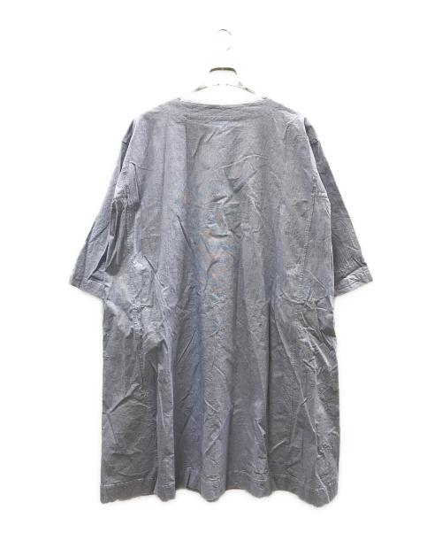 45rpm（45アールピーエム）45rpm (45アールピーエム) MOTTAINAI 7分袖馬比古ワンピース ブルーの古着・服飾アイテム