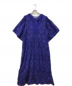 ne quittez pasヌキテパ）の古着「Cotton Voile Dot Hemla Dress」｜パープル