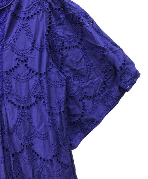 ne quittez pas（ヌキテパ）ne quittez pas (ヌキテパ) Cotton Voile Dot Hemla Dress パープル サイズ:FREEの古着・服飾アイテム