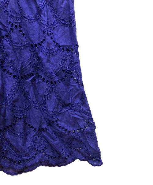 ne quittez pas（ヌキテパ）ne quittez pas (ヌキテパ) Cotton Voile Dot Hemla Dress パープル サイズ:FREEの古着・服飾アイテム