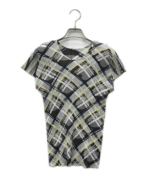 PLEATS PLEASE（プリーツプリーズ）PLEATS PLEASE (プリーツプリーズ) プリーツカットソー グレー サイズ:4の古着・服飾アイテム