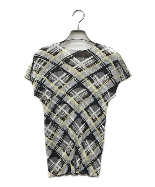 PLEATS PLEASE（プリーツプリーズ）PLEATS PLEASE (プリーツプリーズ) プリーツカットソー グレー サイズ:4の古着・服飾アイテム