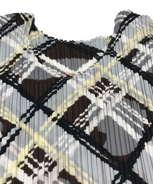 PLEATS PLEASE（プリーツプリーズ）PLEATS PLEASE (プリーツプリーズ) プリーツカットソー グレー サイズ:4の古着・服飾アイテム