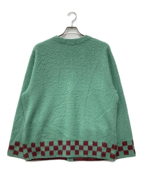 SUPREME（シュプリーム）Supreme (シュプリーム) Brushed Checkerboard Cardigan グリーン サイズ:Lの古着・服飾アイテム