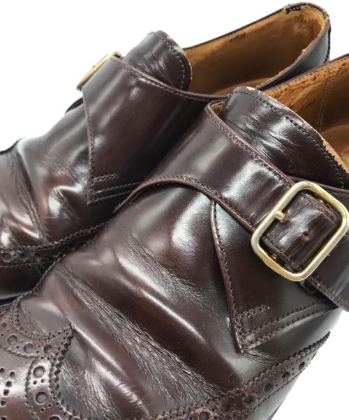 Crockett & Jones（クロケット＆ジョーンズ）Crockett & Jones (クロケット＆ジョーンズ) Paul Smith (ポールスミス) モンクストラップシューズ ブラウン サイズ:7の古着・服飾アイテム