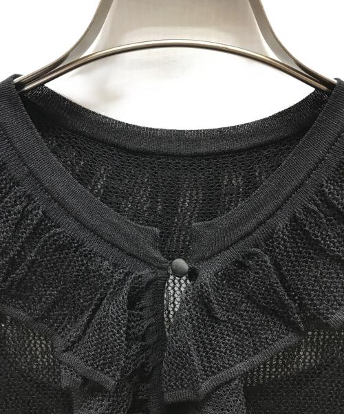 Ameri（アメリ）AMERI (アメリ) RUFFLE COLLAR KNIT DRESS ブラック サイズ:1の古着・服飾アイテム