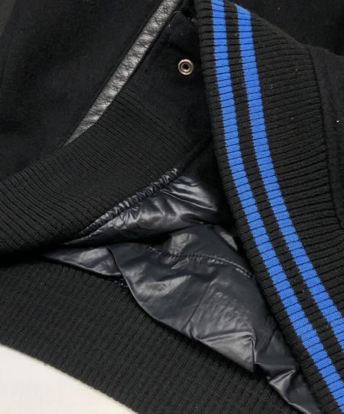 NIKE（ナイキ）NIKE (ナイキ) stussy (ステューシー) DESTROYER JACKET LEATHER SLEEVES ブラック サイズ:Mの古着・服飾アイテム