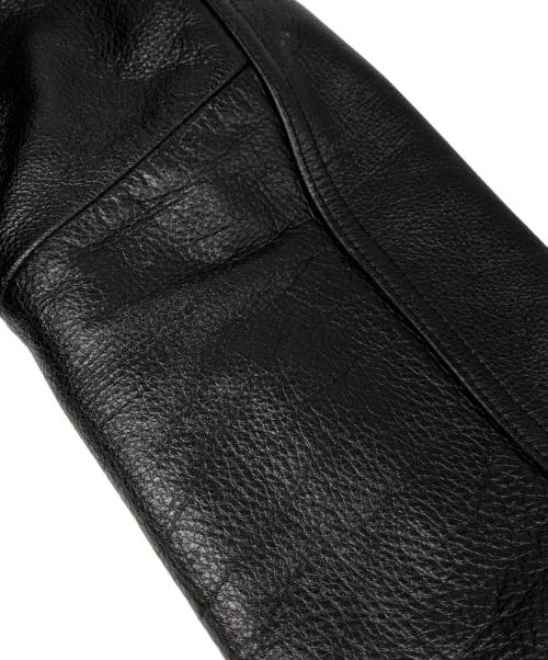 NIKE（ナイキ）NIKE (ナイキ) stussy (ステューシー) DESTROYER JACKET LEATHER SLEEVES ブラック サイズ:Mの古着・服飾アイテム