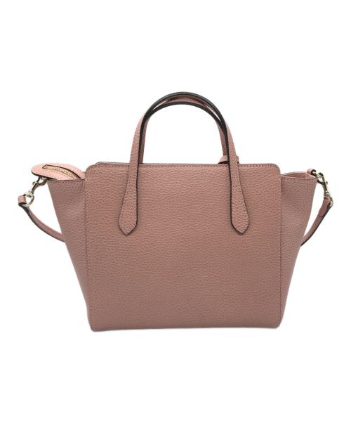 GUCCI（グッチ）GUCCI (グッチ) 2WAYスウィングミニレザートップハンドルバッグ ピンクの古着・服飾アイテム