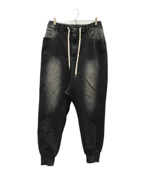 glamb（グラム）glamb (グラム) Knit Sarrouel Denim ブラック サイズ:Lの古着・服飾アイテム