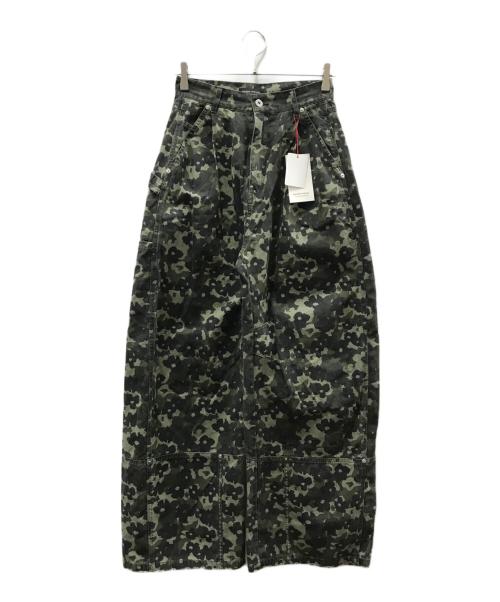 MAISON SPECIAL（メゾンスペシャル）MAISON SPECIAL (メゾンスペシャル) Flower Camouflage Curve Pants オリーブ サイズ:38の古着・服飾アイテム