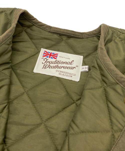 Traditional Weatherwear（トラディショナルウェザーウェア）Traditional Weatherwear (トラディショナルウェザーウェア) キルティングコート カーキ サイズ:34の古着・服飾アイテム