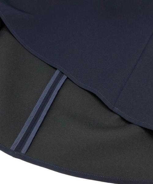 BORDERS at BALCONY（ボーダーズアットバルコニー）BORDERS AT BALCONY (ボーダーズアットバルコニー) リボンスリーブバックタック ブラウス ネイビー サイズ:36の古着・服飾アイテム