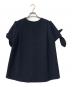BORDERS AT BALCONY (ボーダーズアットバルコニー) リボンスリーブバックタック ブラウス ネイビー サイズ:36：8000円